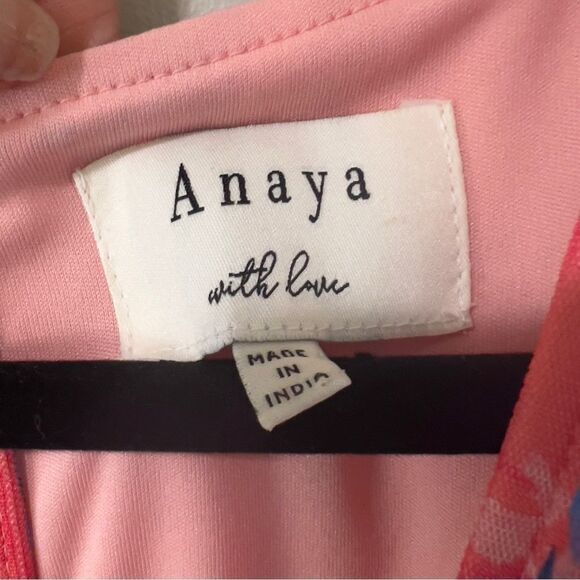 Anaya Wrap Front Chiffon Coral Blue Romantic Tulle Floral Maxi Dress Size 18 - Picture 5 of 10